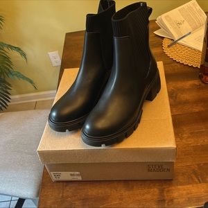 Steven Madden Hutch Black Combat Boots